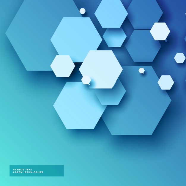 626x626 Blue Background With Hexagons Vector Free Download
