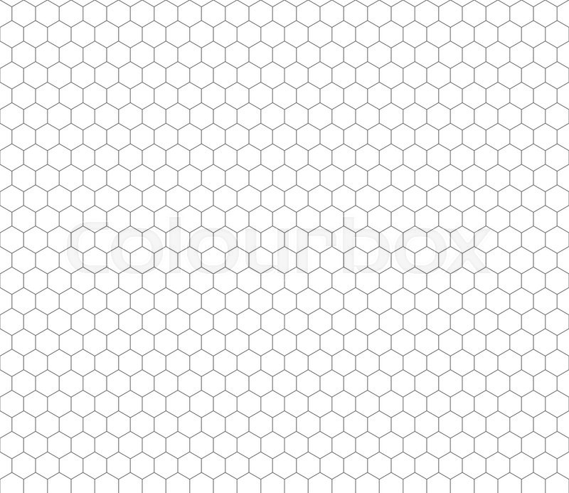 800x693 Gray Hexagon Grid On White, Seamless Stock Vector Colourbox