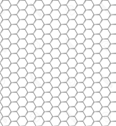 399x430 Hexagon Grid Vector Transparent Png