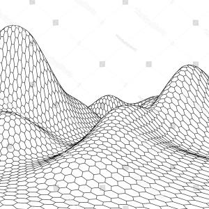 300x300 Seamless Black And White Hexagon Grid Vector Catchsplace
