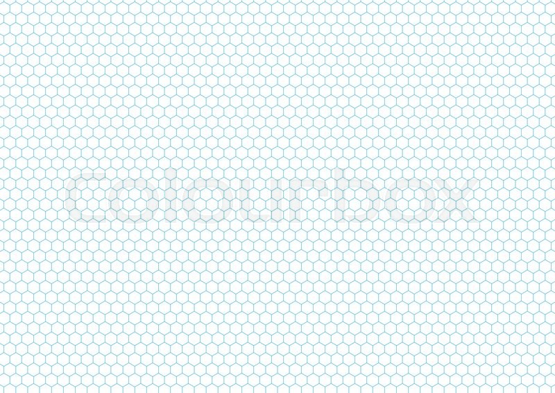 800x566 Cyan Color Hexagon Grid On White, Stock Vector Colourbox