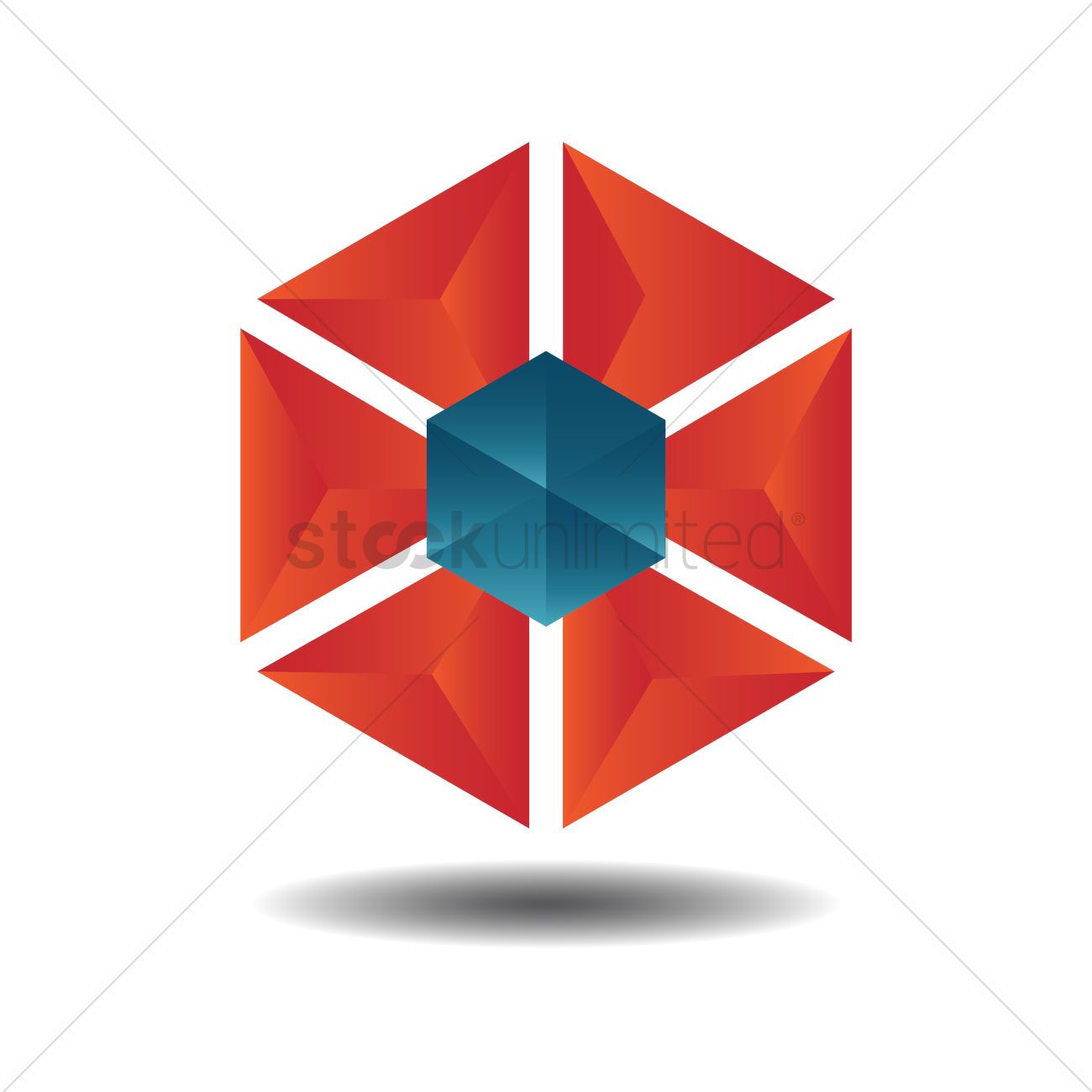 1300x1300 Hexagon Logo Element Vector Image