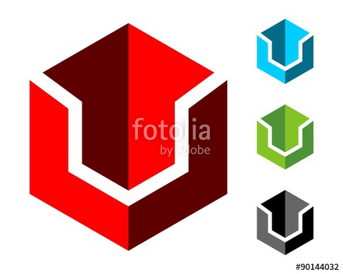 500x400 Colorful Hexagon Box Logo Stock Image And Royalty Free Vector