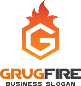 283x300 Fire Hexagon Letter G Logo Vector