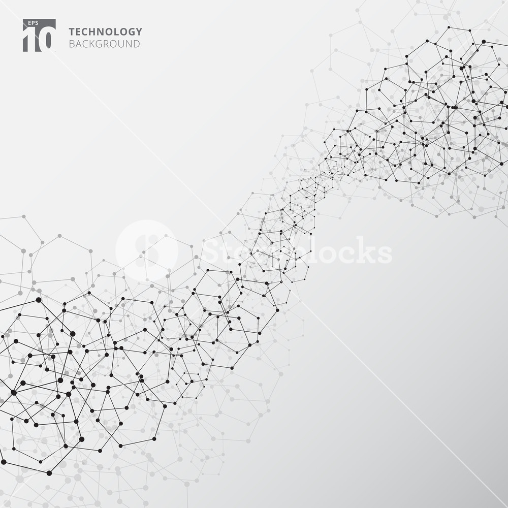 1000x1000 Abstract Technology Connection Structure Elements On White