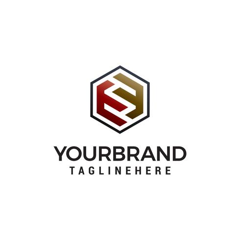 490x490 Letter S Hexagon Shape Logo Design Concept Template Vector