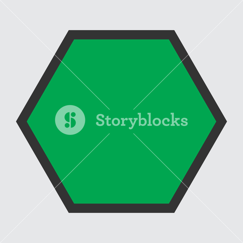 1000x1000 Colored Retro Hexagon Shape Vector Illustration Royalty Free Stock