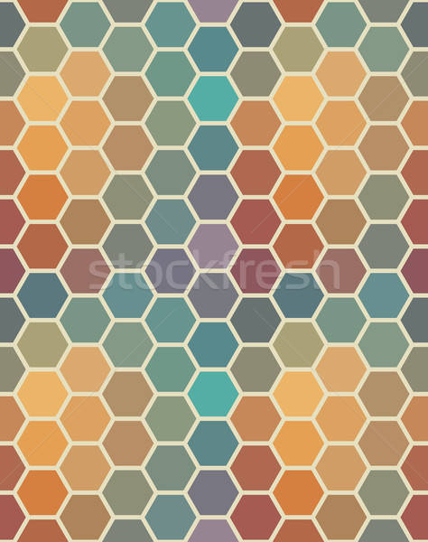 474x600 Colored Seamless Hexagon Texture Vector Illustration