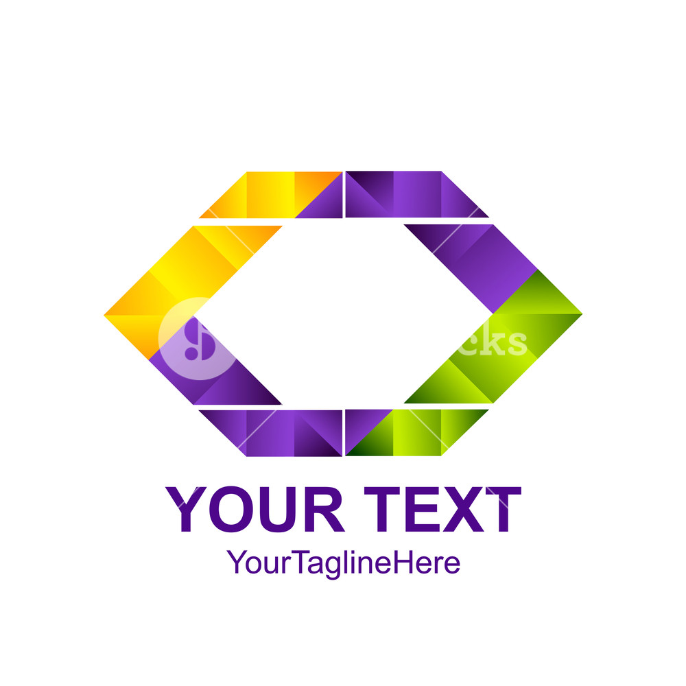 1000x1000 Creative Abstract Geometric Hexagon Vector Logo Design Template