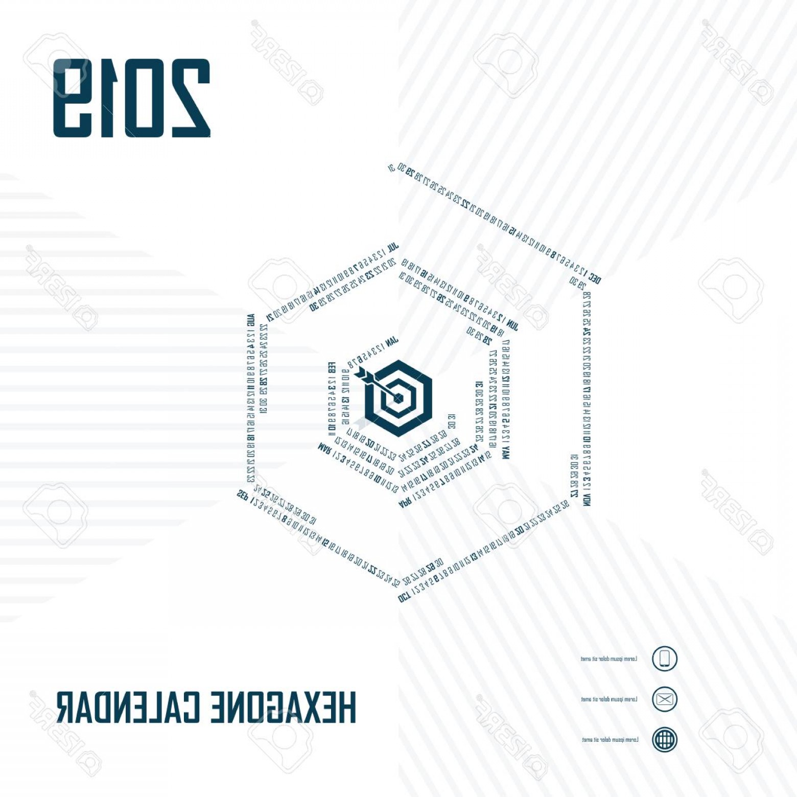 1560x1560 Photostock Vector Hexagonal Calendar Template Hexagon Shape