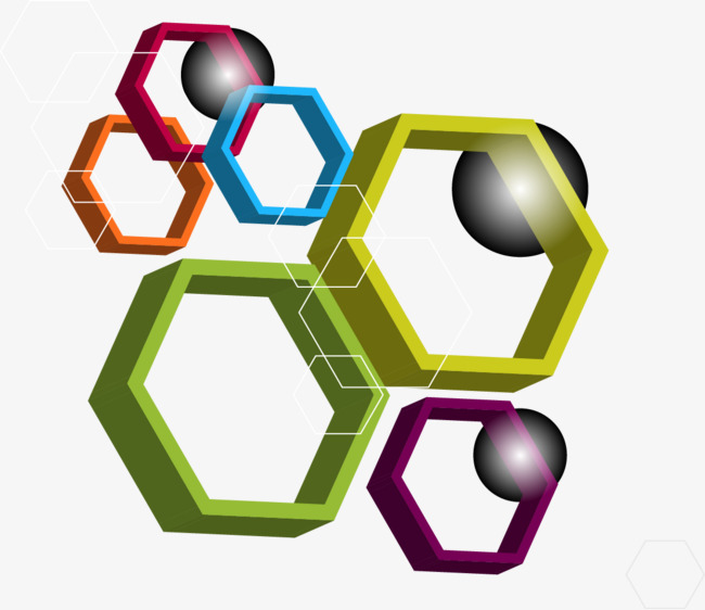 650x562 Colorful Vector Illustration Hexagon