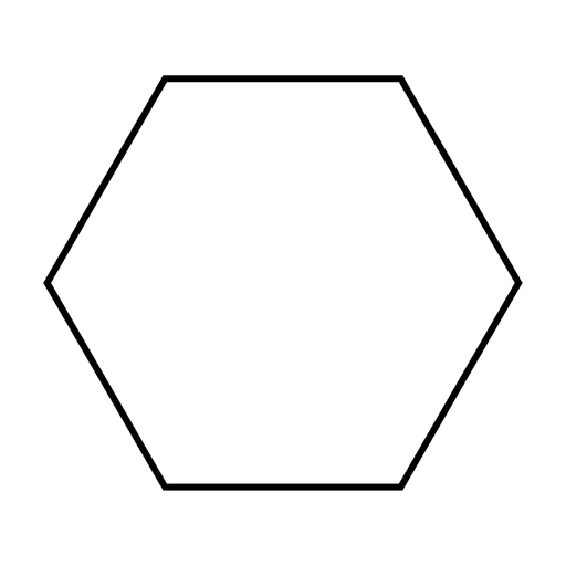 512x512 Hexagon Shape Stroke Icon