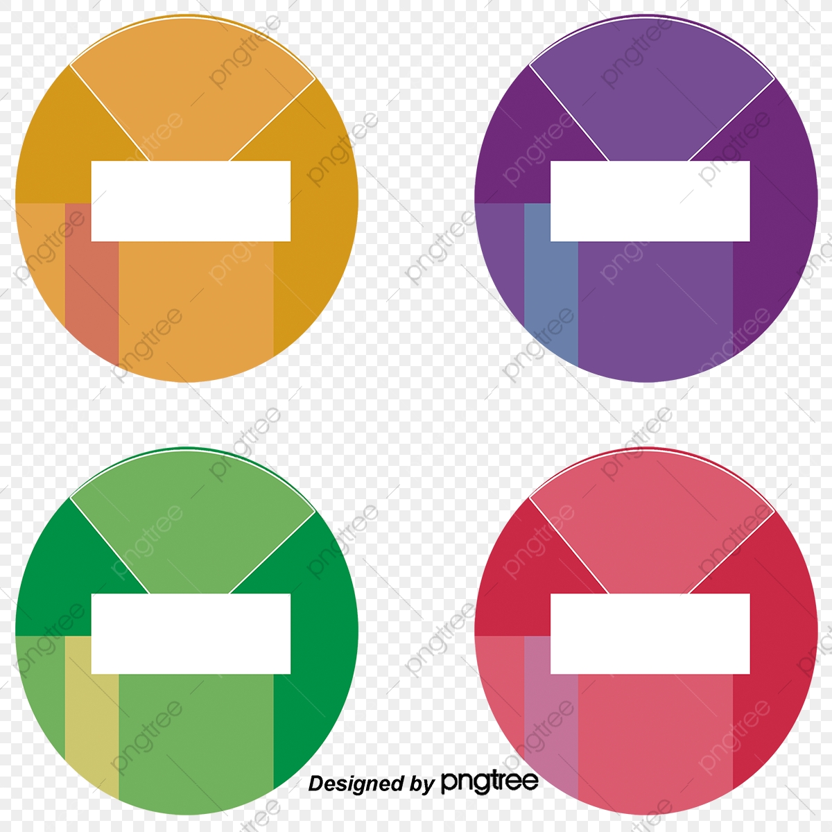 1200x1200 Four Color Hexagon Business Title Box, Color Vector, Hexagon