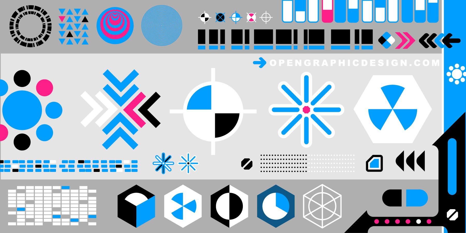 1800x900 High Tech Vector Graphics