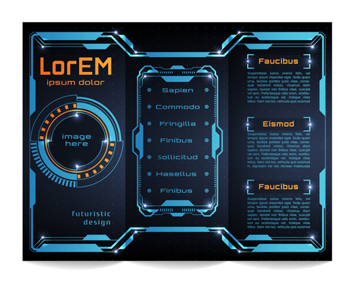 500x400 High Tech Styles Brochure Templates Vector Free Download