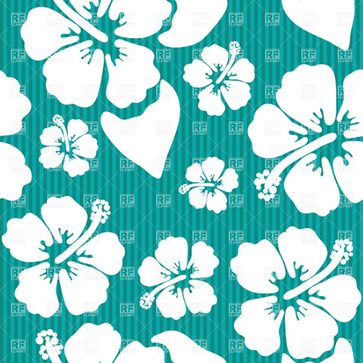 Seamless Pattern With Hawaiian Hibiscus Flower Vector Image 1200x1200 Seamless Pattern With Hawaiian Hibiscus Flower Vector Image