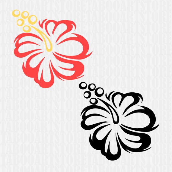 570x570 Hibiscus Hibiscus Clipart Hibiscus Silhouette Etsy