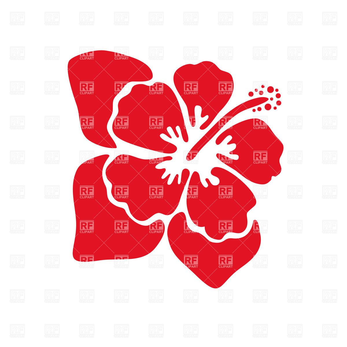 1200x1200 Simple Red Hibiscus Flower Vector Image Of Plants And Animals