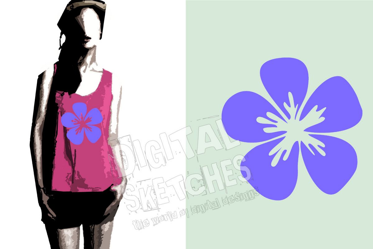1200x800 Hibiscus Vector Graphic, Flower Hibiscus Dxf