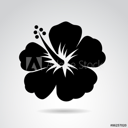 500x500 Hibiscus Icon Vector Art