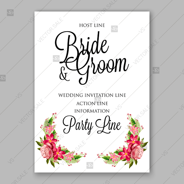 600x600 Tropical Floral Hibiscus Wreath Vector Clip Art For Wedding