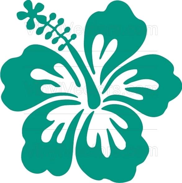 586x589 Hawaiian Flowers Vector