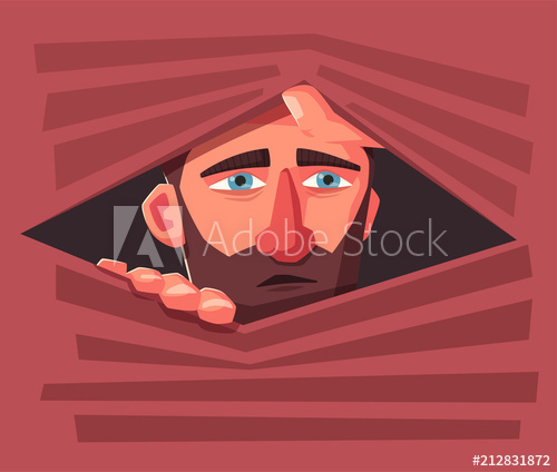Confused Man Hide Frightened Person Character Design Cartoon 500x424 Confused Man Hide Frightened Person Character Design Cartoon