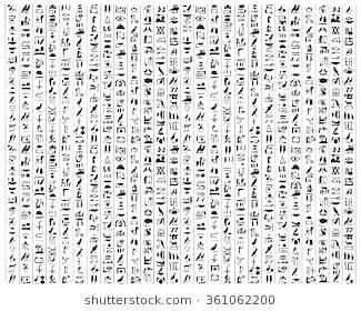 325x280 English To Egyptian Hieroglyphics Vector Hieroglyphs On A White