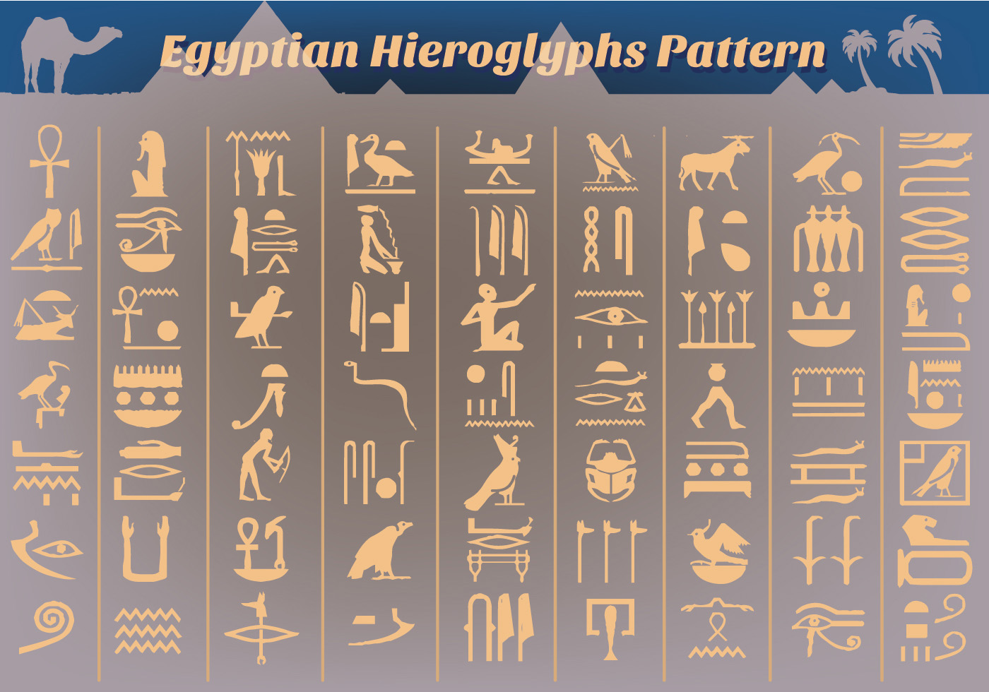 1400x980 Hieroglyph Free Vector Art