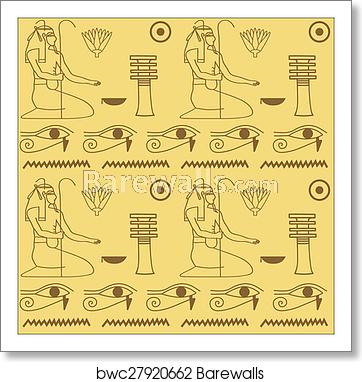 362x382 Pattern Of Egyptian Hieroglyphics Art Print Barewalls Posters
