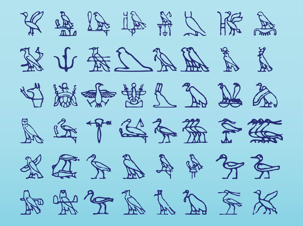 1024x765 Egyptian Hieroglyphs Graphics Vector Art Graphics