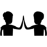 200x200 High Five Free Vector Art