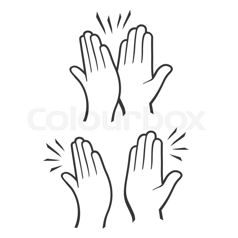 800x800 Two Hands Giving A High Five Icons Stock Vector Colourbox