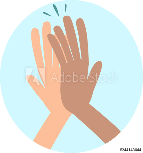 469x500 Vector Illustration High Five