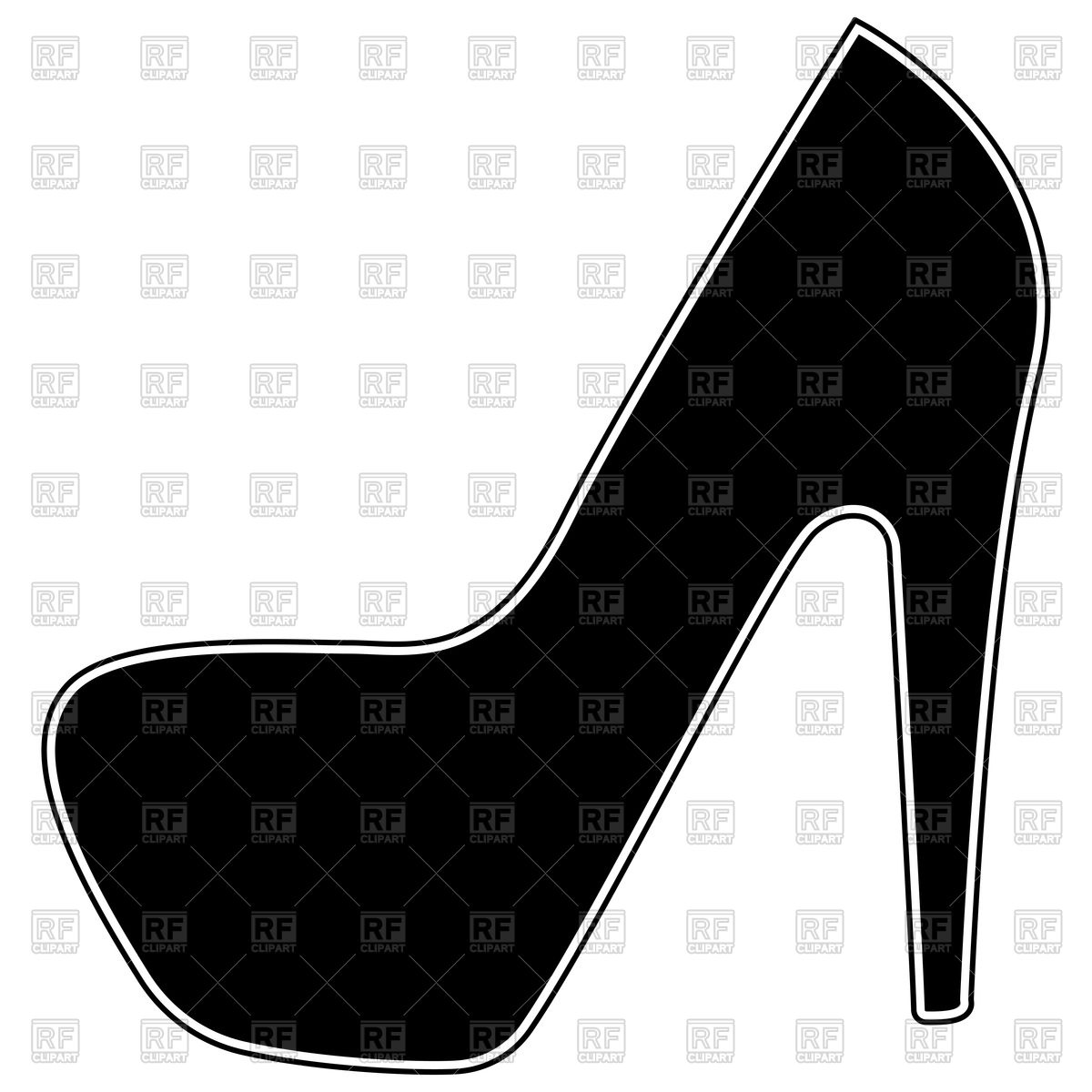 Woman Black High Heeled Shoes Vector Image Of Objects 1200x1200 Woman Black High Heeled Shoes Vector Image Of Objects