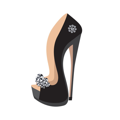 Women High Heeled Shoes Vector Illustration Free Download 500x500 Women High Heeled Shoes Vector Illustration Free Download