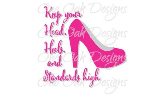 570x330 High Heel Head Standards Saying Vector Pdf Dxf Etsy