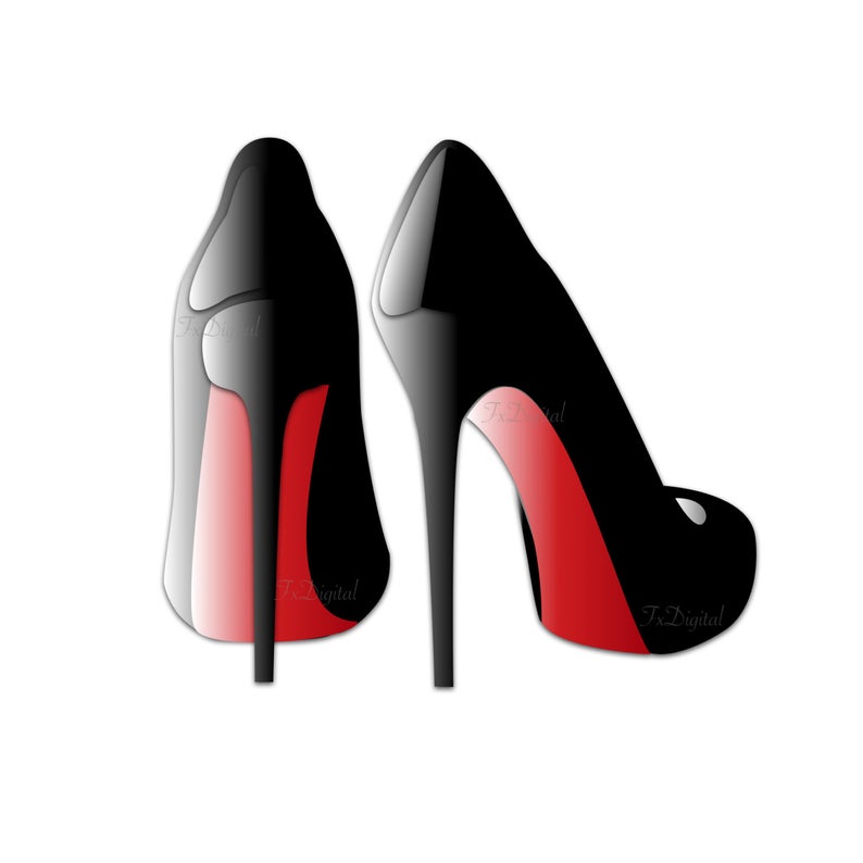 794x794 Red High Heels Clip Art Sexy High Heels Graphic Shoe Clip Etsy