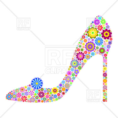 400x400 Floral Shoe On High Heel Vector Image Of Beauty, Fashion
