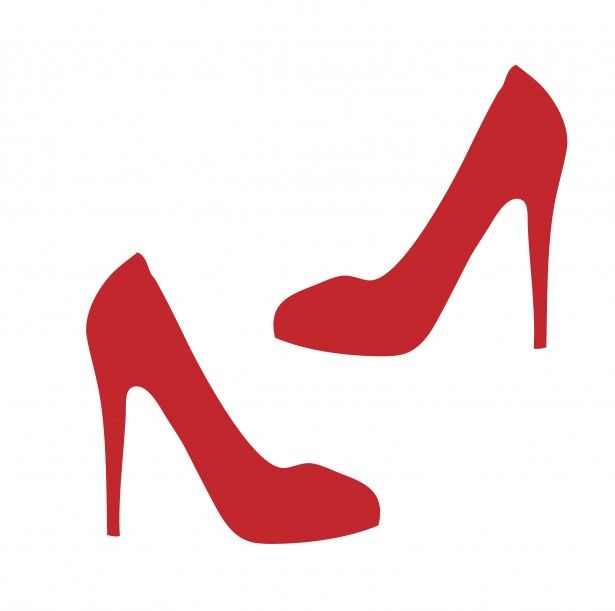 615x611 Free High Heel Vector Shoes Silhouettes