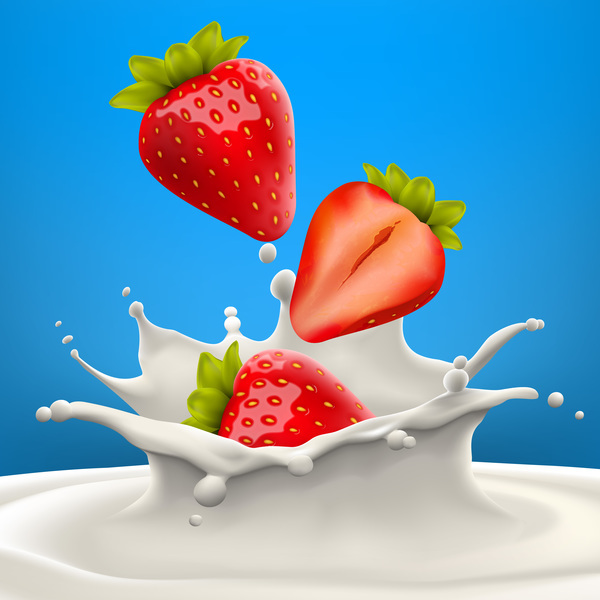 600x600 Strawberry High Quality Vector Realistic Illustration Free Download