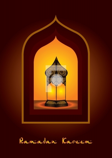 381x540 Ramadan Kareem Greeting Card High Resolution Vector