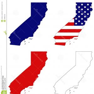 300x300 California Map Usa Flag State Pacific Region United States Vector