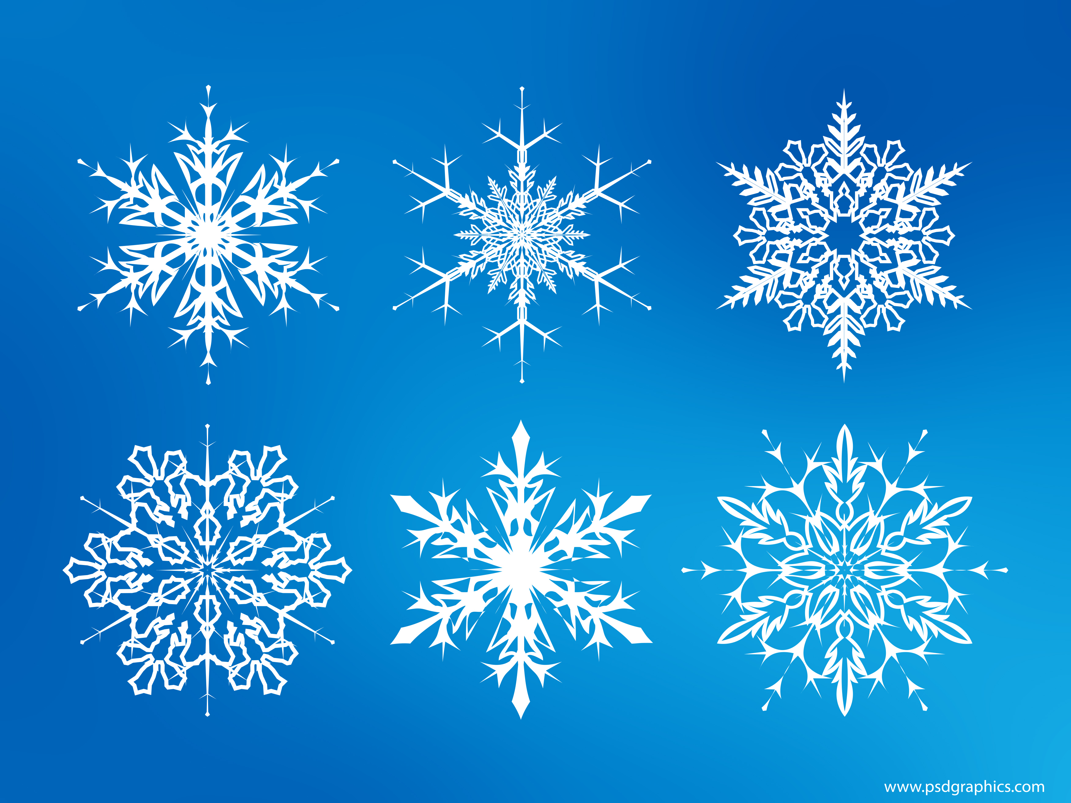 3500x2625 Vector Snowflakes Psdgraphics
