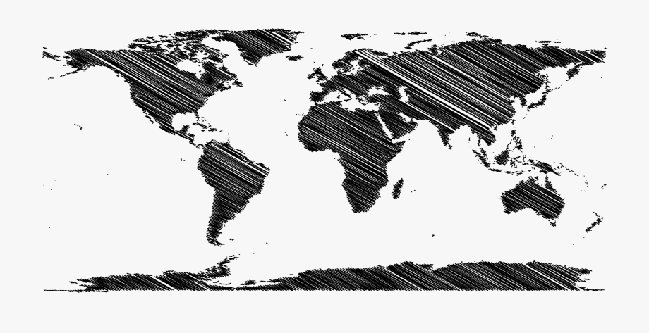920x473 World Map With Borders Png