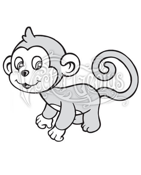 468x580 High Resolution Cute Monkey Cartoon Clip Art Stock Art