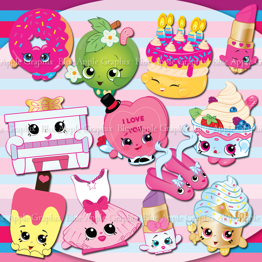 864x864 Shopkins Clipart Pack