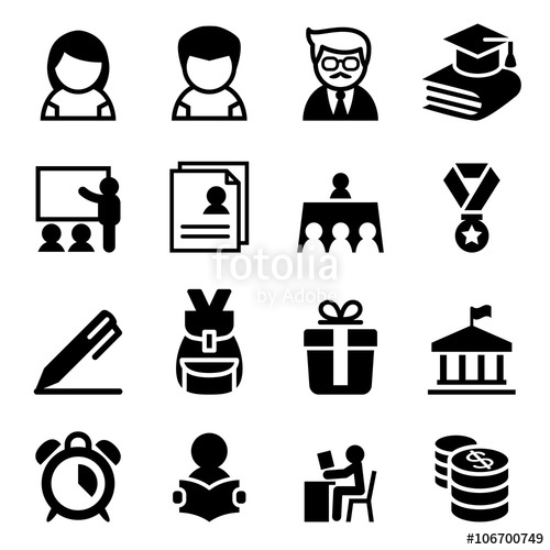500x500 Scholarship School High School University Icon Stock Image