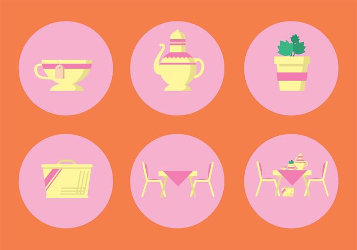 700x490 High Tea Vector Icon Set