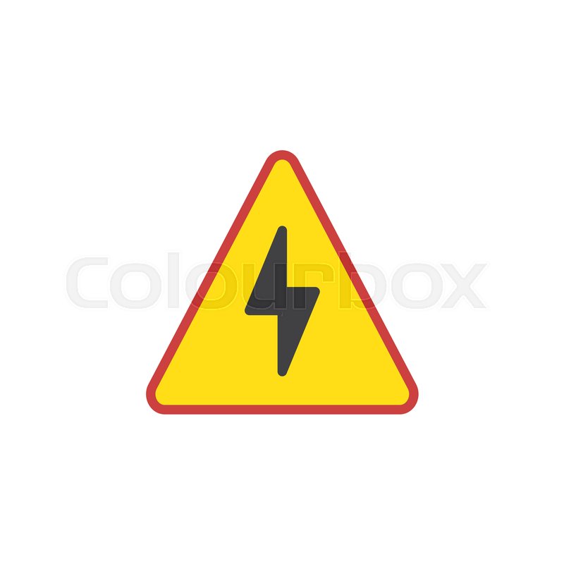 800x800 High Voltage Flat Icon, Vector Sign, Stock Vector Colourbox